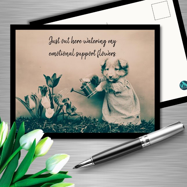 Bewässerung meiner Blume zur emotionalen Unterstüt Postkarte (Von Creator hochgeladen)
