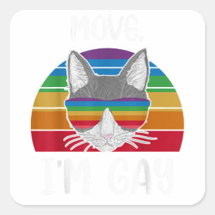 bewegen Ich bin schwul-lesbischer Gay Pride Quadratischer Aufkleber