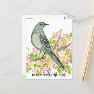 Bewegende Ankündigung Arkansas Mockingbird Blume Postkarte