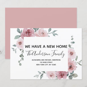 Bewegende Ankündigung Dusty Pink Floral