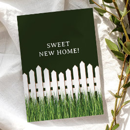 Bewegende Ankündigung mit weißem Zaun