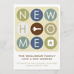 Bewegliche Haus-Mitteilung - Retro Typografie Ankündigung