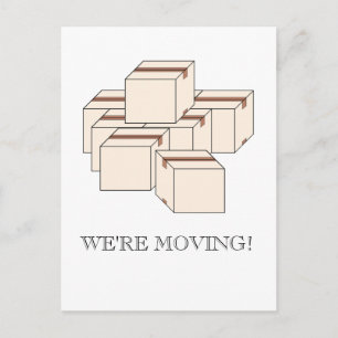 Bewegliche Kästen Ankündigungspostkarte