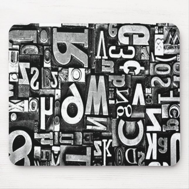 Bewegliche Lettern Mousepad (Vorne)