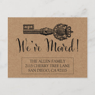 Bewegliche Mitteilungs-Postkarte - Vintager Ankündigungspostkarte