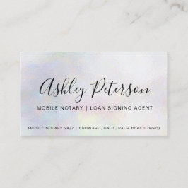 Bewegliche Notarsskriptperle ganz eigenhändig Visitenkarte