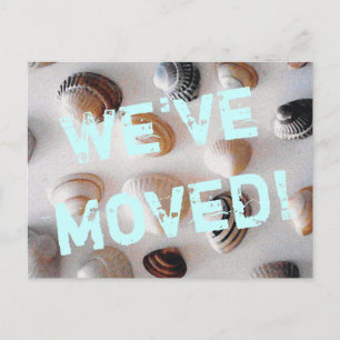 Bewegliche Postkarte des Strandthemas mit Muscheln