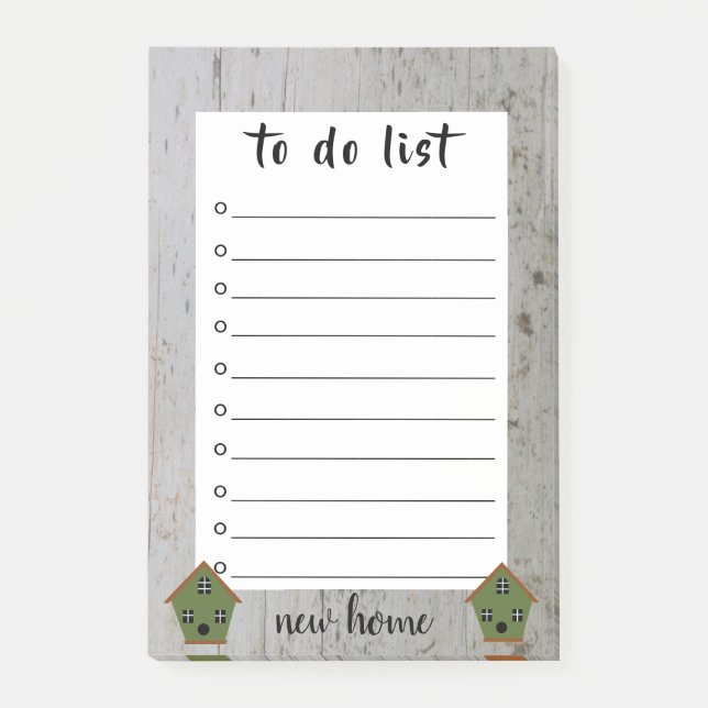 Beweglicher Birdhouse Treibholz des neuen Zuhause, Post-it Klebezettel (Vorderseite)