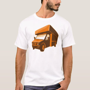 beweglicher LKW-Lieferwagen Retro T-Shirt