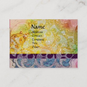 BEWEGT die hellen, vibrierenden, gelben, blauen Visitenkarte