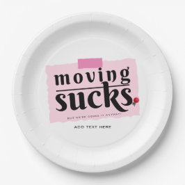 Bewegt Ist zum Kotzen! Modern Funny Farewell Good  Pappteller