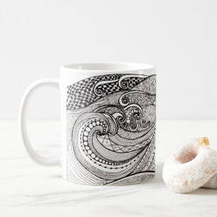 Bewegt Kaffee-Tasse wellenartig Tasse