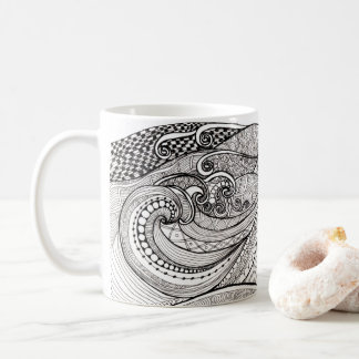 Bewegt Kaffee-Tasse wellenartig Tasse
