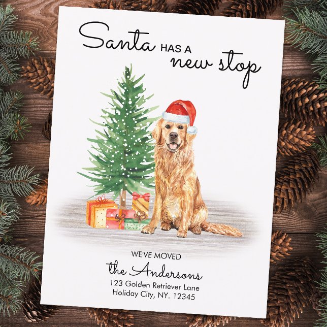 Bewegte Golden Retriever Dog Holiday Moving Card (Von Creator hochgeladen)