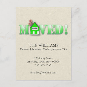 Bewegte Mitteilung (Grün) Ankündigungspostkarte