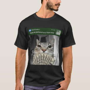 Bewegung an der Haustür erkannt Katzen-Meme T-Shirt