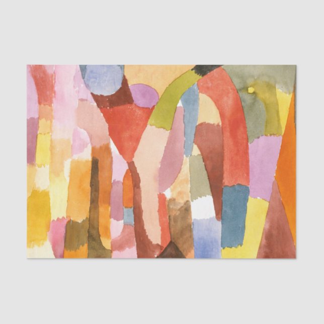 Bewegung der gewölbten Kammern, Paul Klee Seidenpapier (Vorderseite)