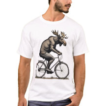 Bewegung Elch - Quirky Bicycle T - Shirt 4