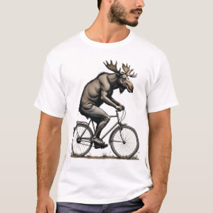 Bewegung Elch - Quirky Bicycle T - Shirt 4
