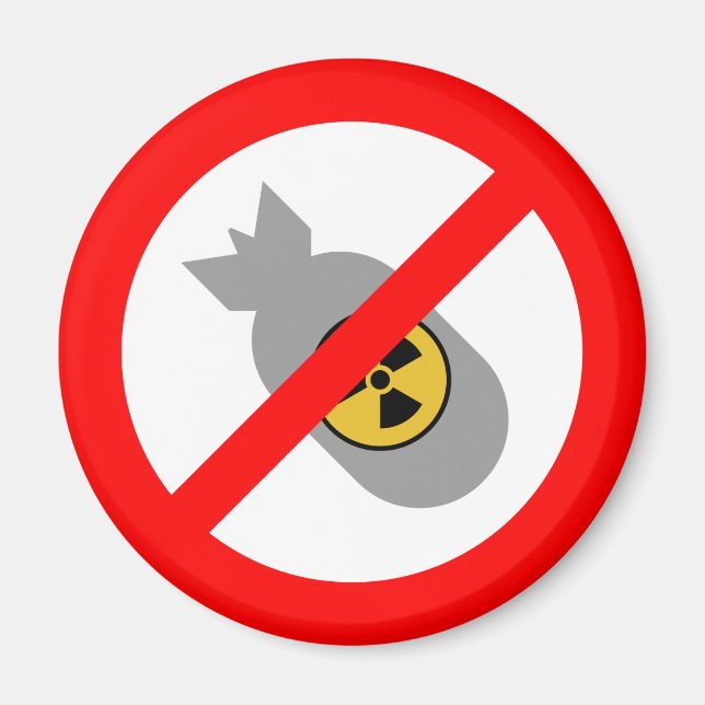 Bewegung für Frieden STOP! KEIN NUKLEARER BOMB! Magnet (Vorne)