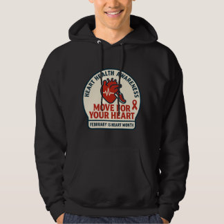 Bewegung für Ihr Herzgesundheitsbewusstsein Hoodie