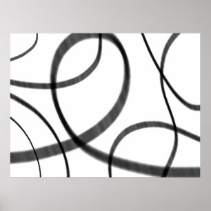 Bewegung in Schwarz und Weiß Poster
