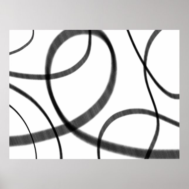 Bewegung in Schwarz und Weiß Poster (Vorne)