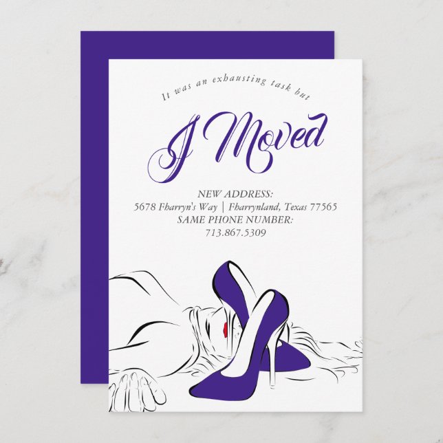 Bewegung ist erschöpfend | Fun Lila Diva Neue Adre Ankündigung (Vorne/Hinten)