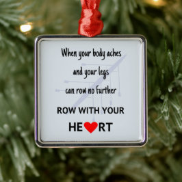 Bewegung mit Herzmotivation Ornament Aus Metall