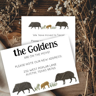 BEWEGUNGSANKÜNDIGUNG Familie Javelina Südwestkarte Einladung