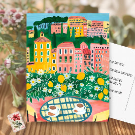 BEWEGUNGSANKÜNDIGUNG Neue Wohnadresse Balkon Postkarte