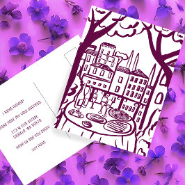 BEWEGUNGSANKÜNDIGUNG Neue Wohnadresse Balkon Postkarte