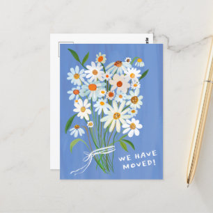 BEWEGUNGSANKÜNDIGUNG Niedliche Daisy Bouquet handb Postkarte