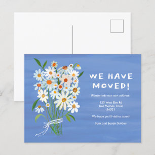 BEWEGUNGSANKÜNDIGUNG Niedliche Daisy Bouquet handb Postkarte