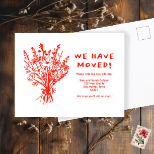 BEWEGUNGSANKÜNDIGUNG Wildblume Bouquet Niedlich Do Postkarte