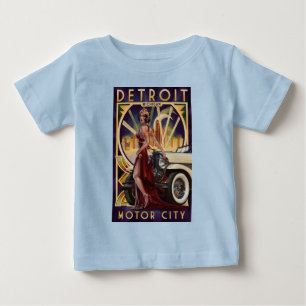 Bewegungsstadt Detroits, Michigan Baby T-shirt