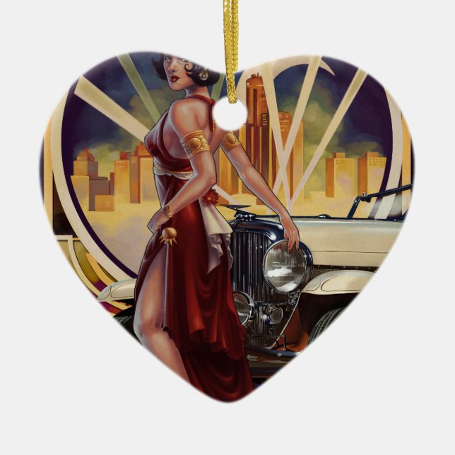 Bewegungsstadt Detroits, Michigan | Keramikornament (Vorne)