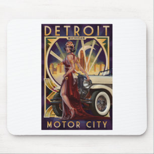 Bewegungsstadt Detroits, Michigan   Mousepad