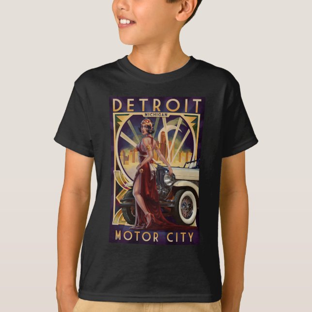 Bewegungsstadt Detroits, Michigan | T-Shirt (Vorderseite)