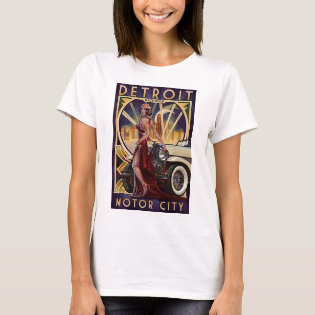 Bewegungsstadt Detroits, Michigan | T-Shirt (Vorderseite)