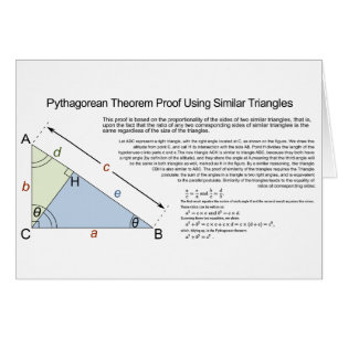 Beweis des Satzes des Pythagoras mittels ähnlicher