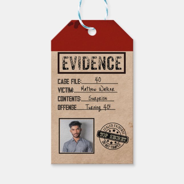 Beweise für das Mordgeheimnis mit echtem Verbreche Geschenkanhänger (Vorderseite)