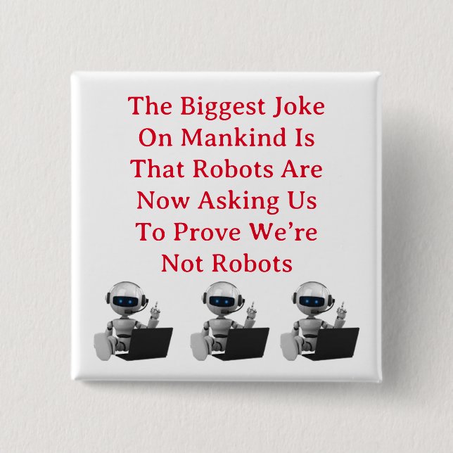 Beweisen Sie, dass Sie ein menschlicher Knopf sind Button (Vorderseite)