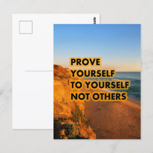 Beweisen Sie sich selbst, nicht andere Postkarte