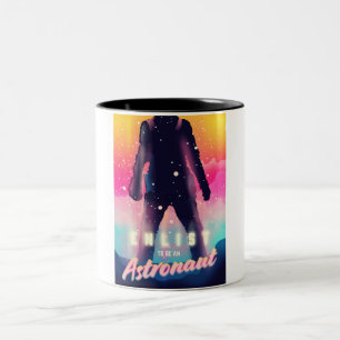 Bewerben Sie sich, Astronaut zu werden Zweifarbige Tasse