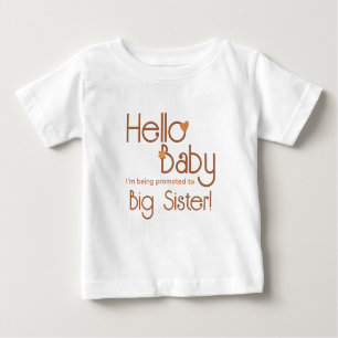 Bewerbung für Big Sister Hello Baby Retro Baby T-shirt