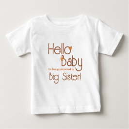 Bewerbung für Big Sister Hello Baby Retro T-shirt