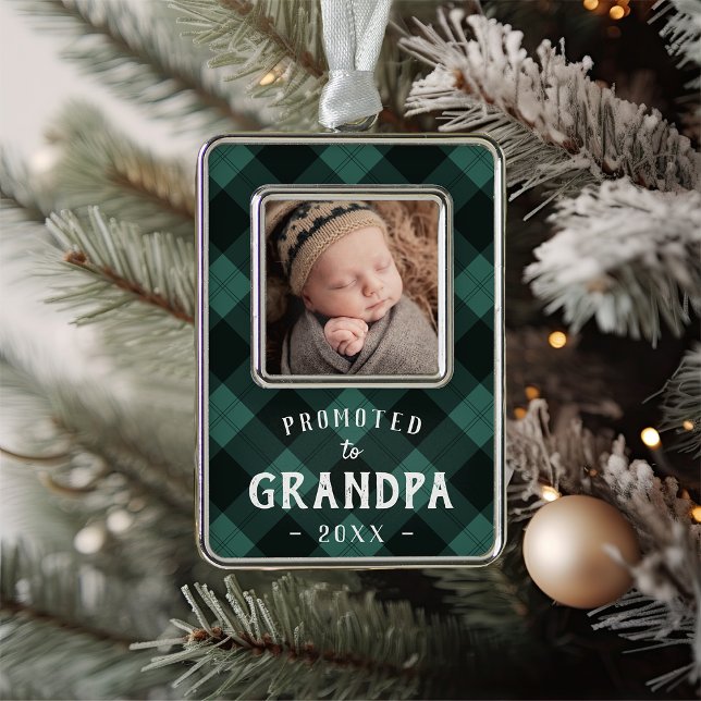 Bewerbung für das Grandpa Baby Foto Rahmen-Ornament Silber (Von Creator hochgeladen)