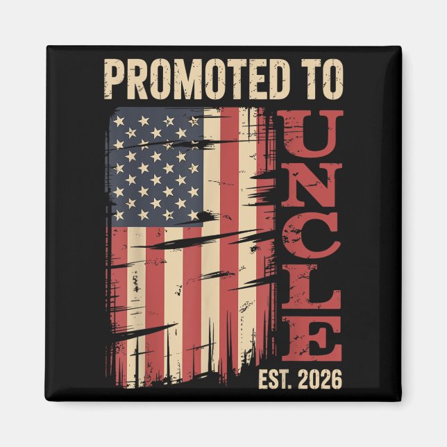 Bewerbung für den Onkel Est.2026 Neuer Familienmit Magnet (Vorne)