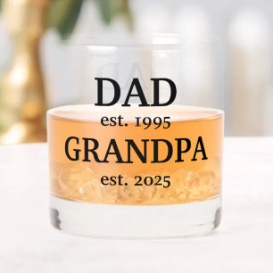 Bewerbung für Großpa Custom Baby Ankündigung Whiskyglas